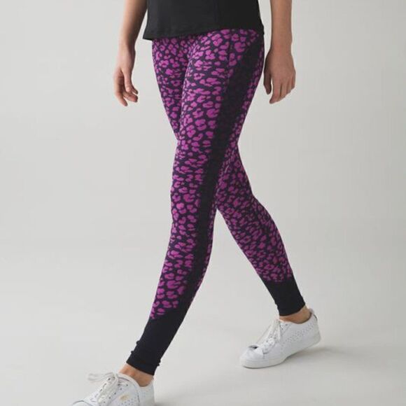 COPY - Lululemon Drop It Like It's Hot Pink Tights Sz 8 - Picture 1 of 4